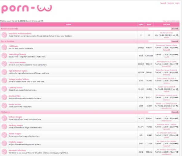 PornW (porn-w.org) Porn Forum Site, XXX Adult Forum