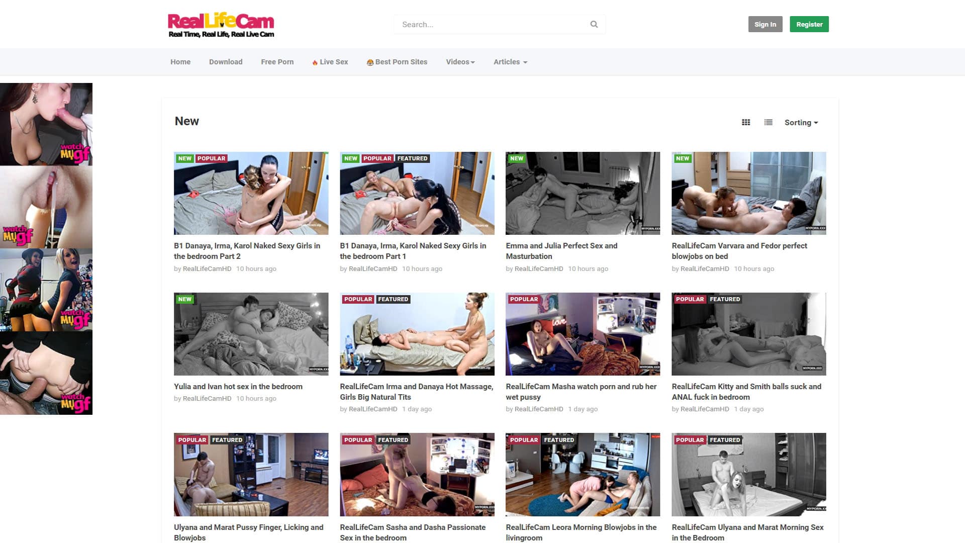 Reallifecam - The Voyeurism wave - Free webcam community for adults. 