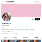 Skylar Mae, Twitter Porn