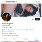 Alexas Morgan, Twitter Porn