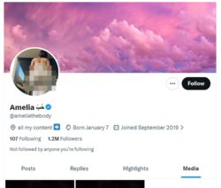 Amelia, Twitter Porn