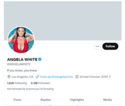 Angela White, Twitter Porn
