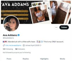 Ava Addams, Twitter Porn