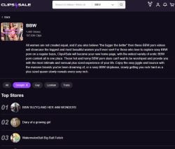 Clips4Sale BBW, BBW