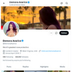 Demora Avarice, Twitter Porn