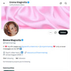 Emma Magnolia, Twitter Porn