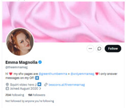 Emma Magnolia, Twitter Porn