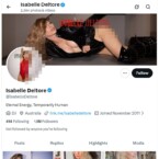 Isabelle Deltore, Twitter Porn