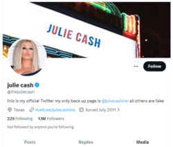 Julie Cash, Twitter Porn