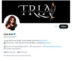 Lisa Ann, Twitter Porn