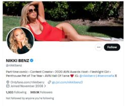 Nikki Benz, Twitter Porn
