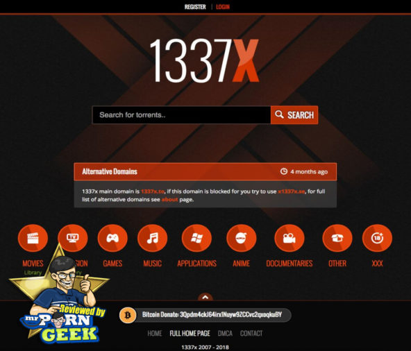 1337x (1337x.to) - XXX Porn Torrent Site - Mr. Porn Geek