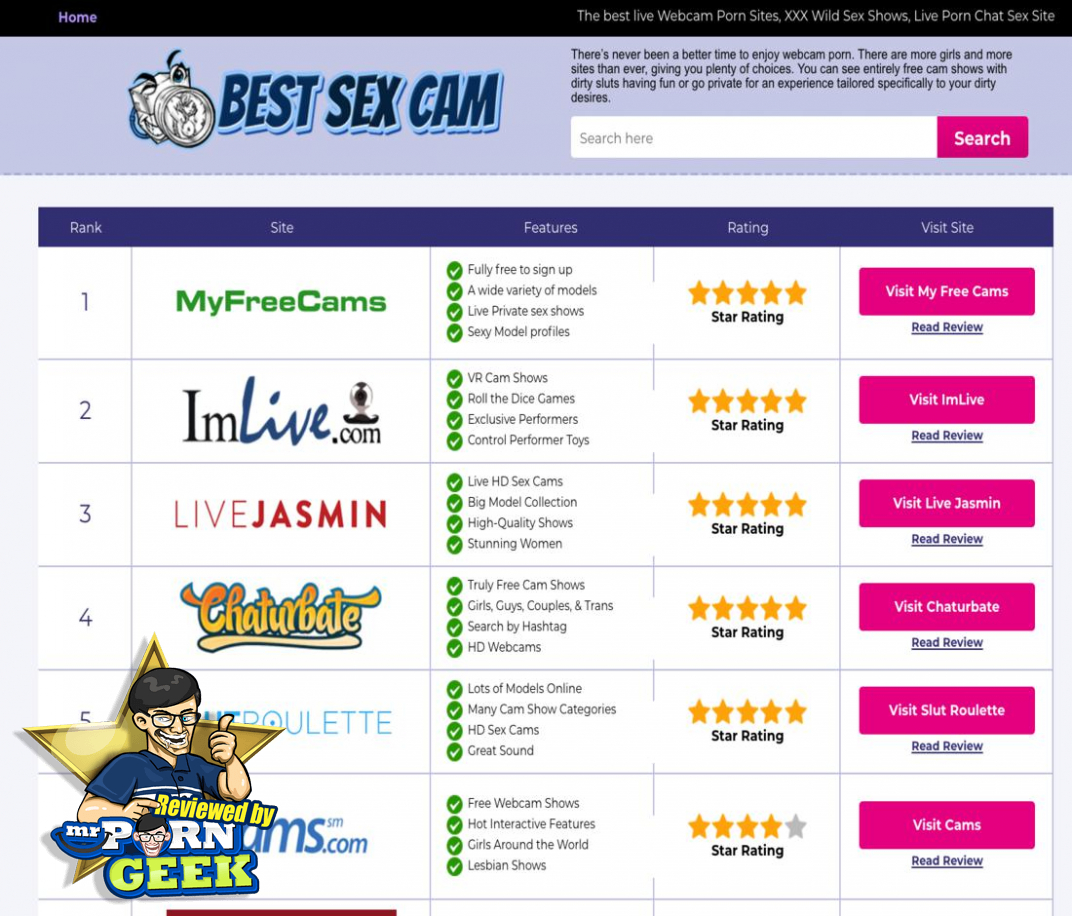 BestSexCam (BestSexCam.com) Cam Porn Site, Live Sex Site Review