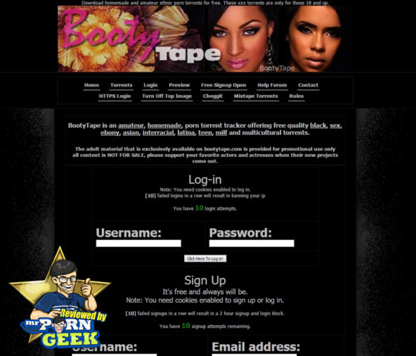 BootyTape - Porn Torrent Site, Free XXX Torrent List