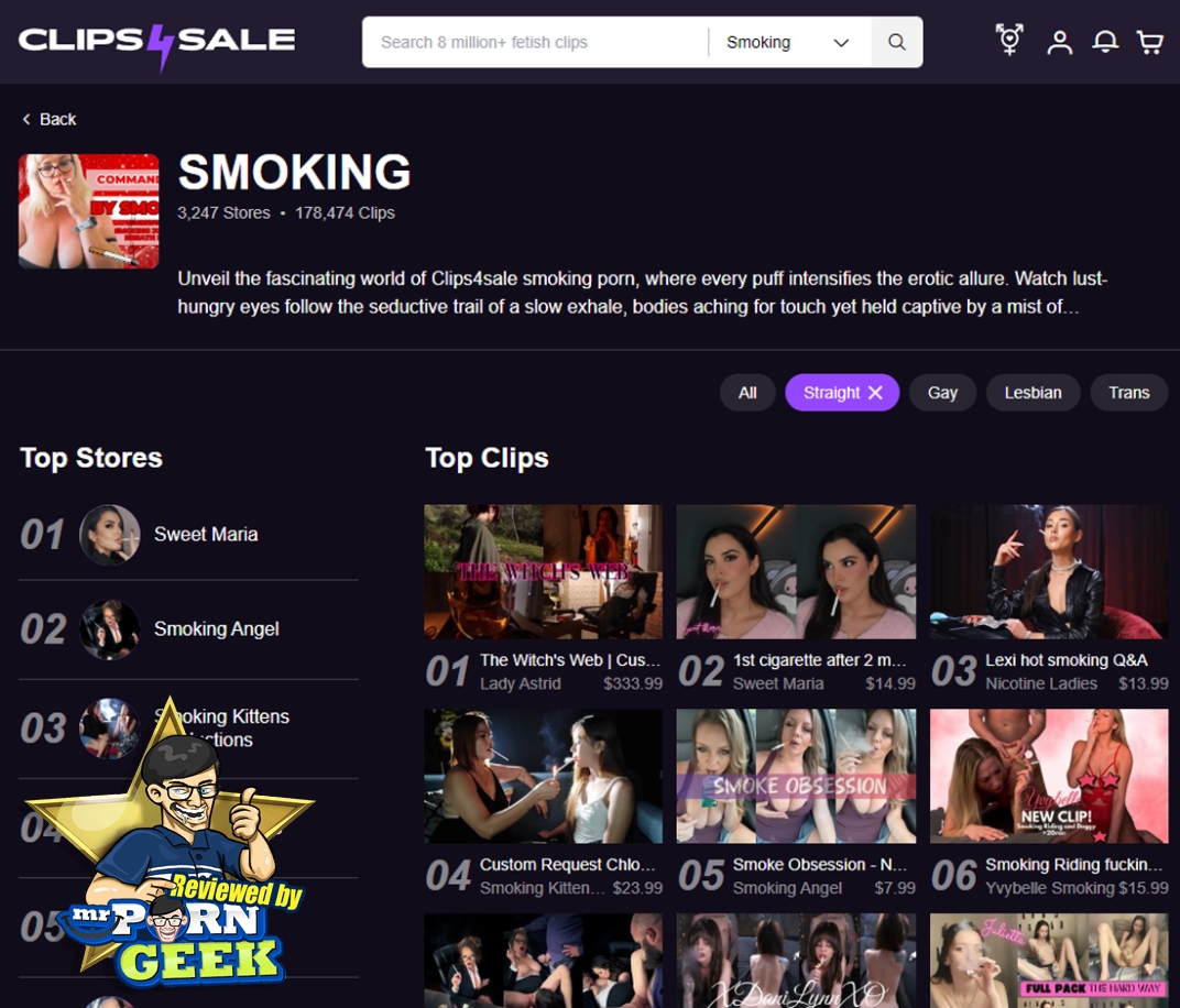 Clips4Sale Smoking