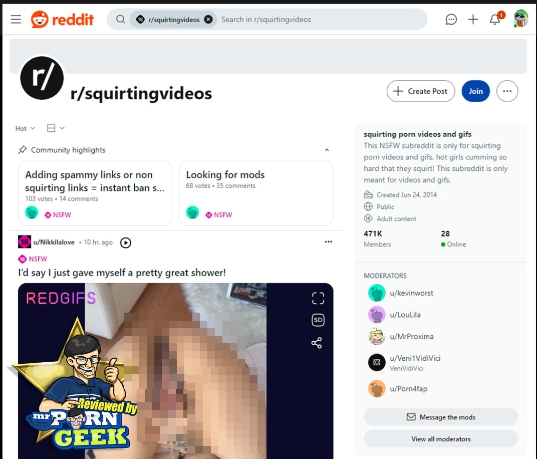 RedditSquirtingVideos