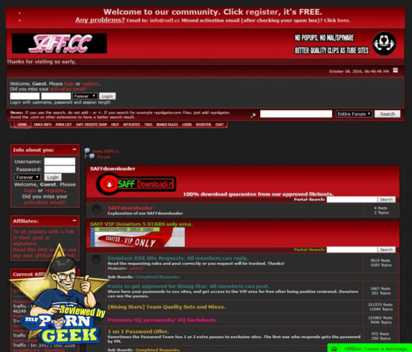 SAFF (saff.cc) Porn Forum Site, XXX Adult Forum