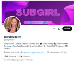 Subgirl0831, Twitter Porn