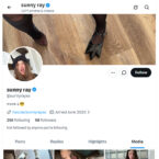 SunnyRayXO, Twitter Porn