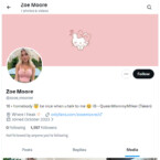 Zoe Moore, Twitter Porn